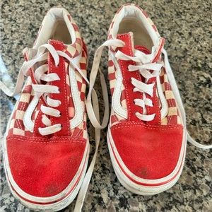 Red Checkered Vans